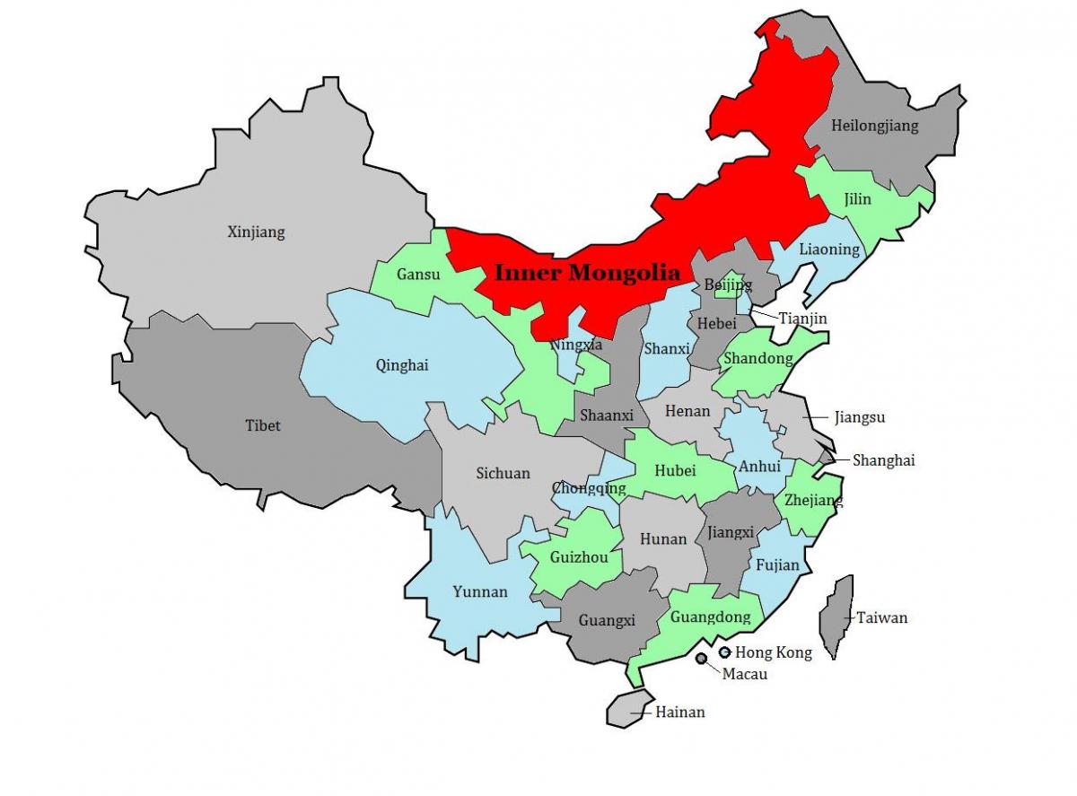 карта на Монголия област