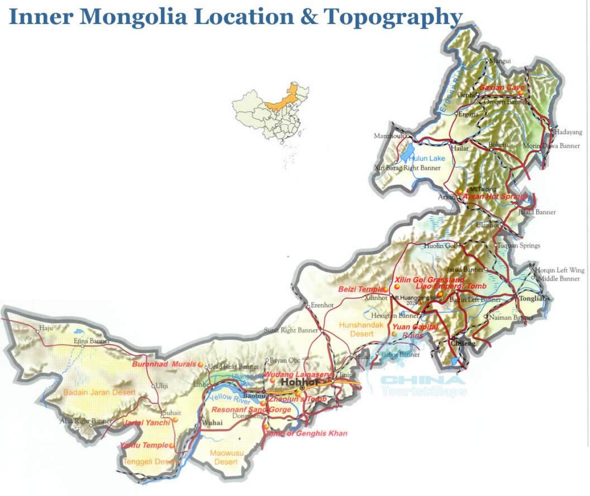 външна Монголия карта