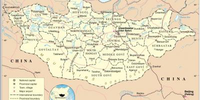 В Монголия картата
