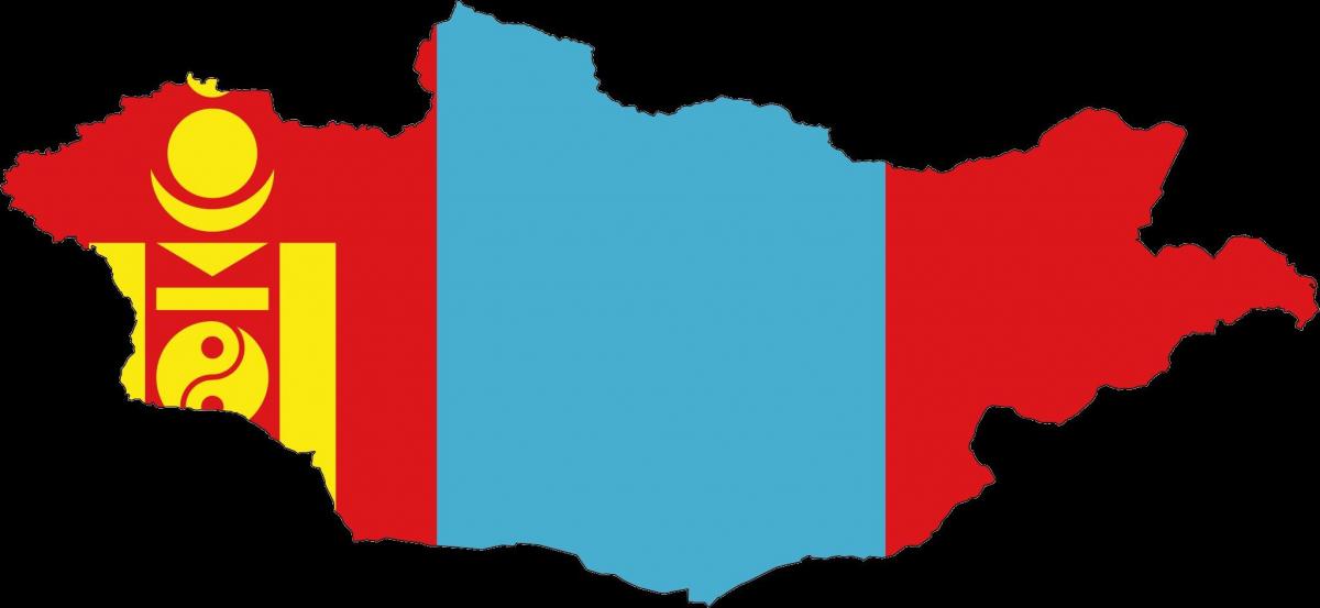 карта на Монголия флаг