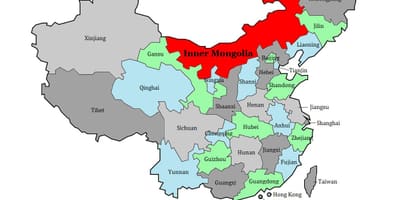 Карта на Монголия област