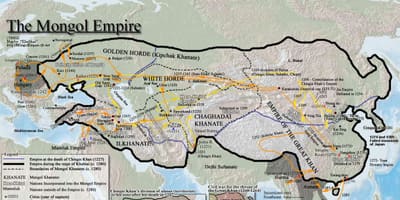 Картата на историята на Монголия 