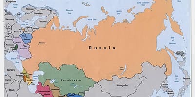 Карта На Русия, Монголия